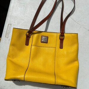 Dooney & Bourke Pebble Grain Small Lexington Tote Yellow/Orange